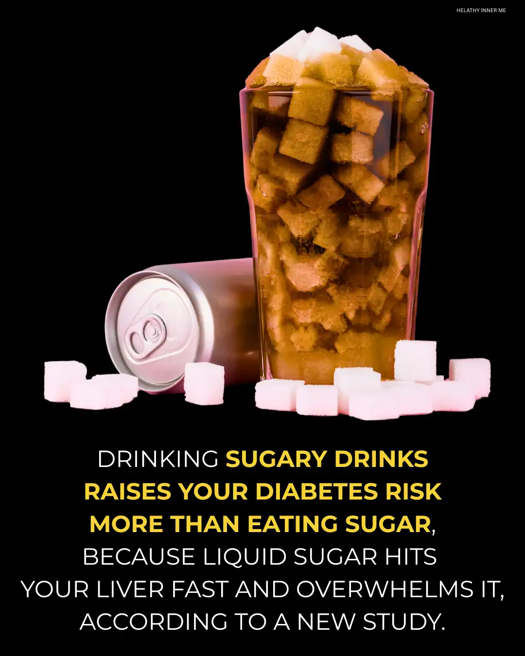 Drinking sugary drinks raises your diabetes risk more than eating sugar